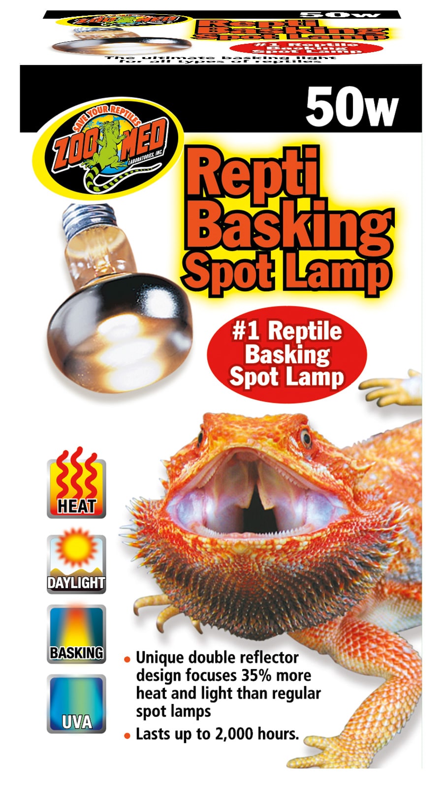 ZM-36250 Repti Basking Spot Lamp 50w 2pk