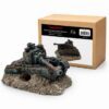 AU-75213 Aquarium Ornament Sunken Army Tank